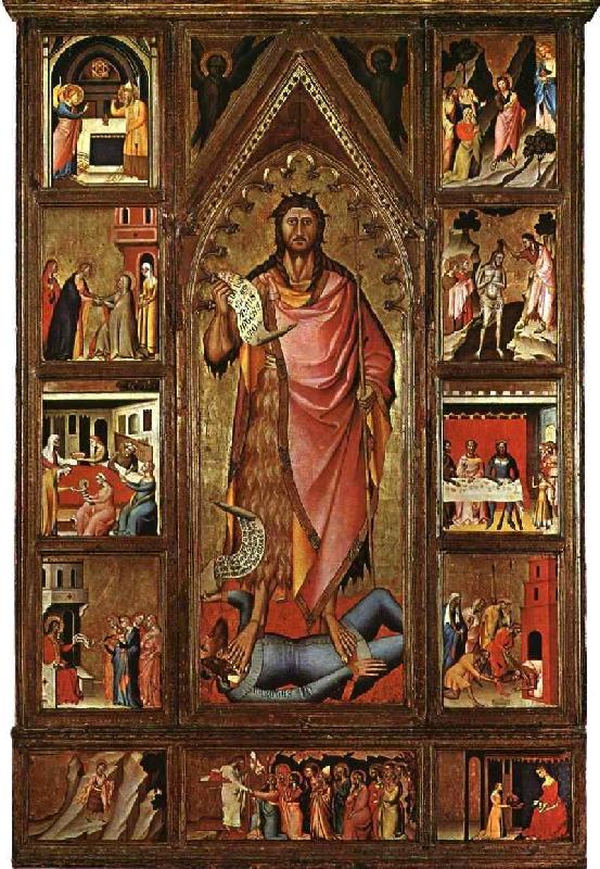 BIONDO, Giovanni del Altarpiece of the Baptist fgf